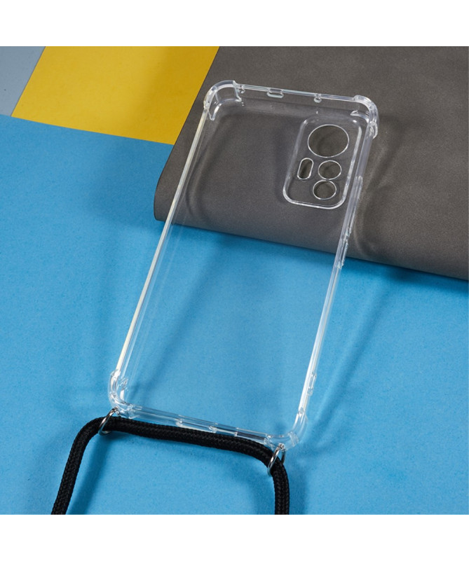Coque Xiaomi 12 Lite transparente avec cordon | Cléos
