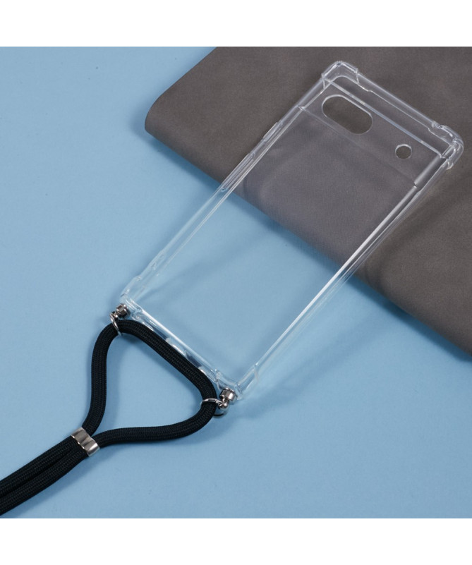 Coque Google Pixel 7a transparente avec cordon | Cléos