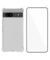 Pack Google Pixel 7a Coque Transparente + Verre Trempé