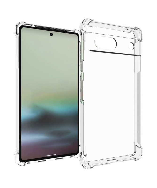 Pack Google Pixel 7a Coque Transparente + Verre Trempé