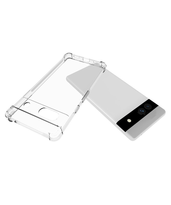 Pack Google Pixel 7a Coque Transparente + Verre Trempé