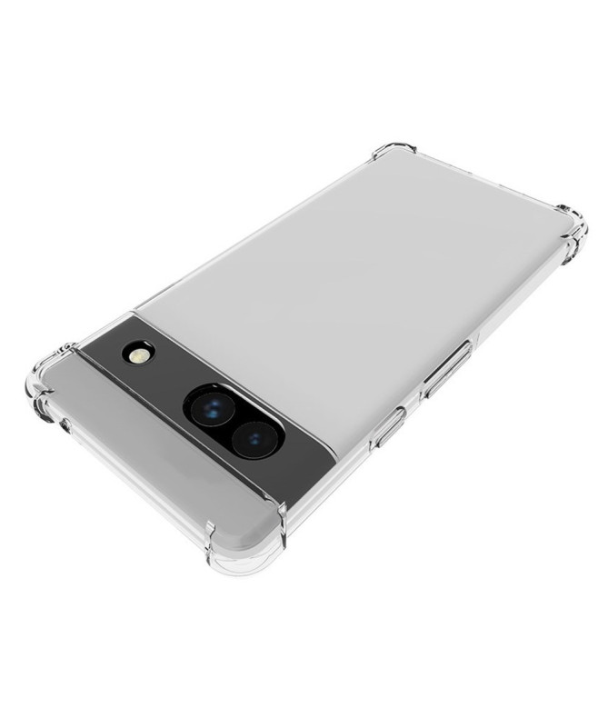 Pack Google Pixel 7a Coque Transparente + Verre Trempé