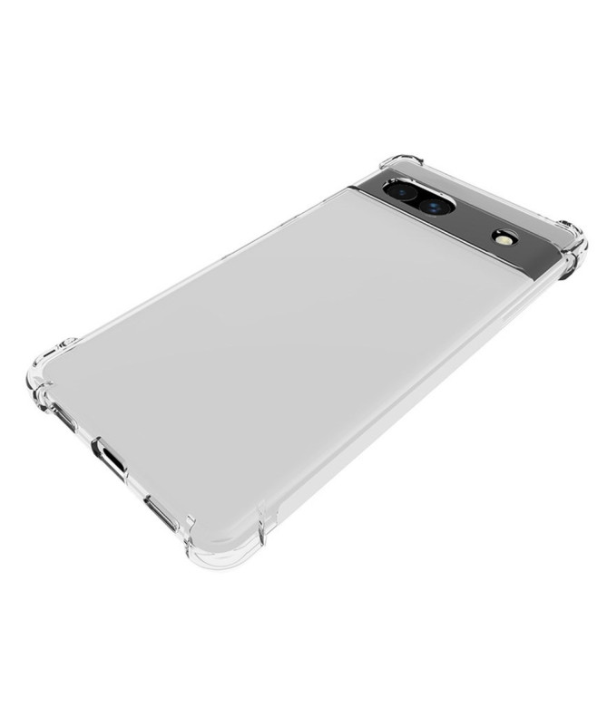 Pack Google Pixel 7a Coque Transparente + Verre Trempé