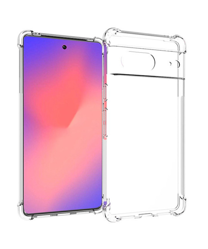 Pack Google Pixel 7 Coque Transparente + Verre Trempé