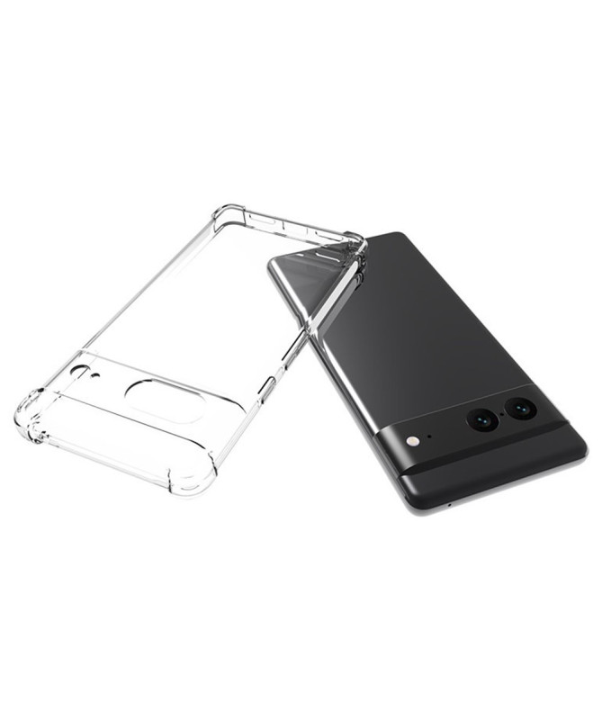 Pack Google Pixel 7 Coque Transparente + Verre Trempé