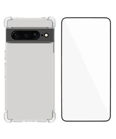 Pack Google Pixel 7 Pro Coque Transparente + Verre Trempé
