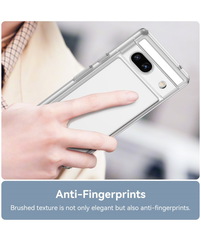Coque transparente Google Pixel 7a avec protection d'écran en verre tr