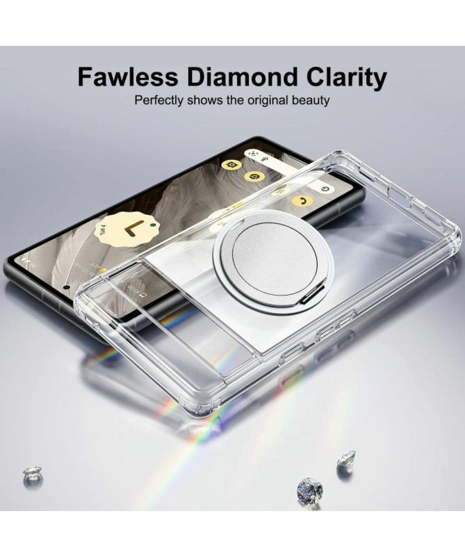 Coque Google Pixel 7a Magnétique Support Rotatif | CRYSTAL