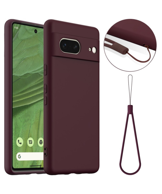 Coque Google Pixel 7 Silicone Liquide MagSafe, Lanière