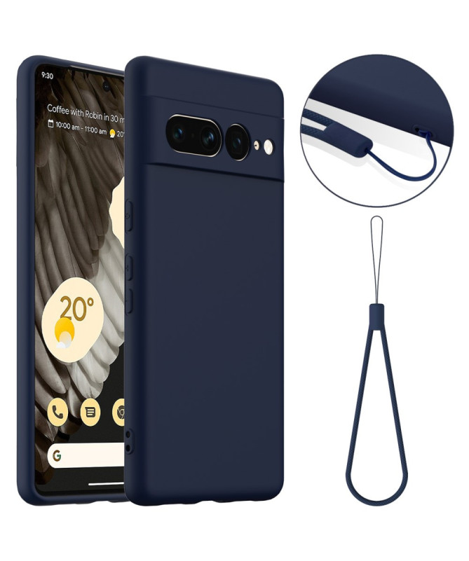 Coque Google Pixel 7 Pro Silicone Liquide MagSafe, Lanière