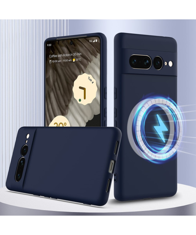 Coque Google Pixel 7 Pro Silicone Liquide MagSafe, Lanière