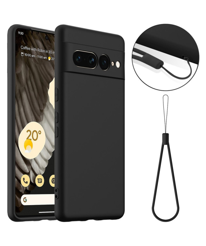 Coque Google Pixel 7 Pro Silicone Liquide MagSafe, Lanière