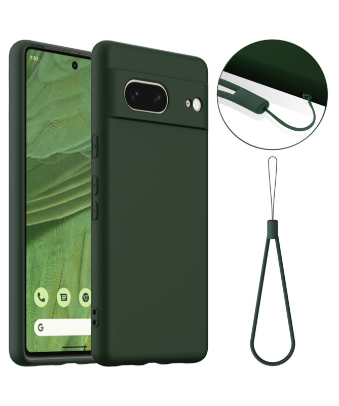 Coque Google Pixel 7 Silicone Liquide MagSafe, Lanière