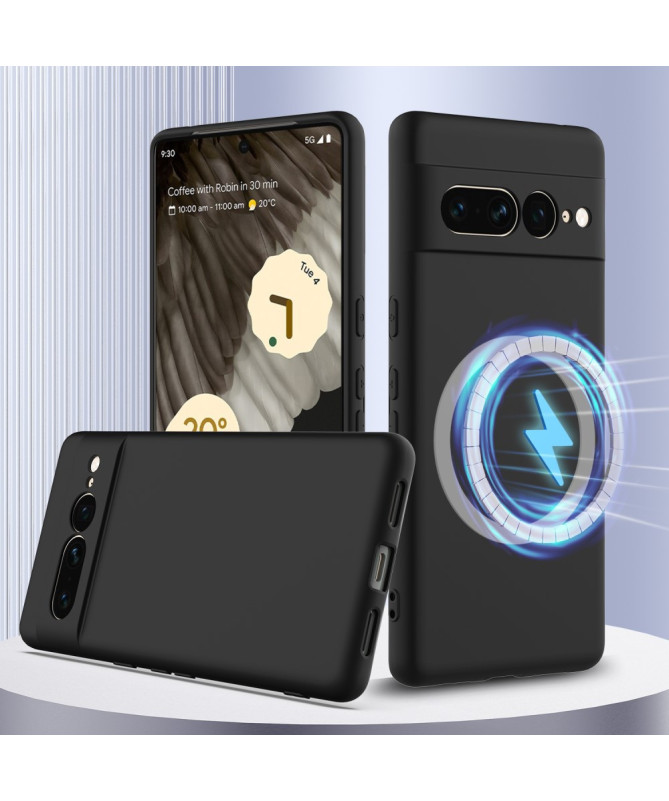 Coque Google Pixel 7 Pro Silicone Liquide MagSafe, Lanière