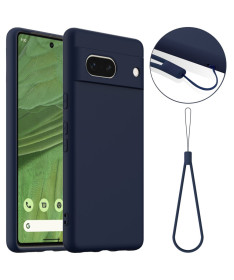 Coque Google Pixel 7a Silicone Liquide MagSafe, Lanière