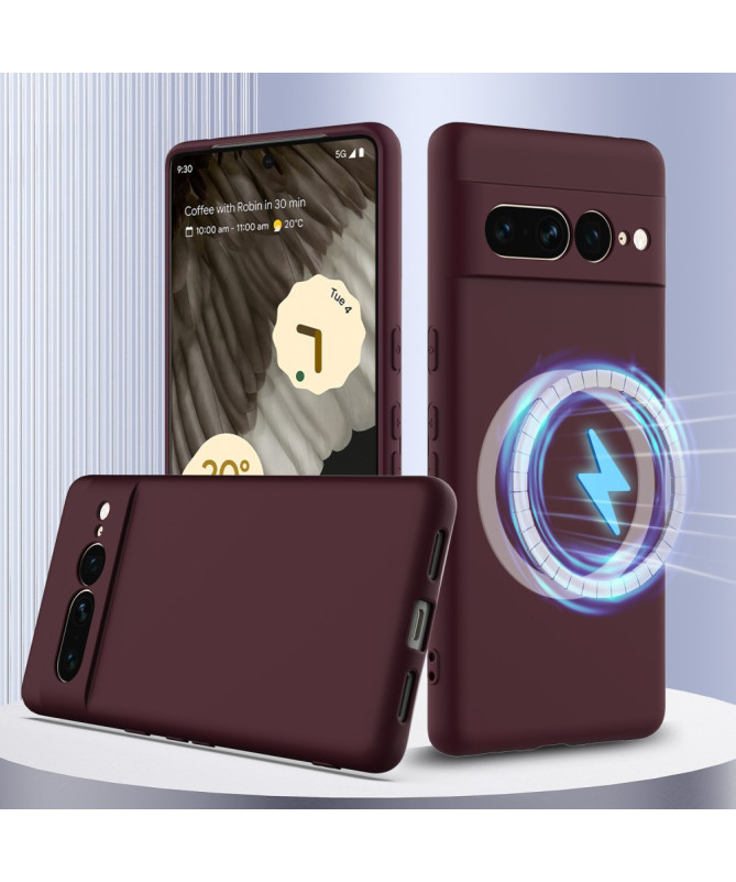 Coque Google Pixel 7 Pro Silicone Liquide MagSafe, Lanière