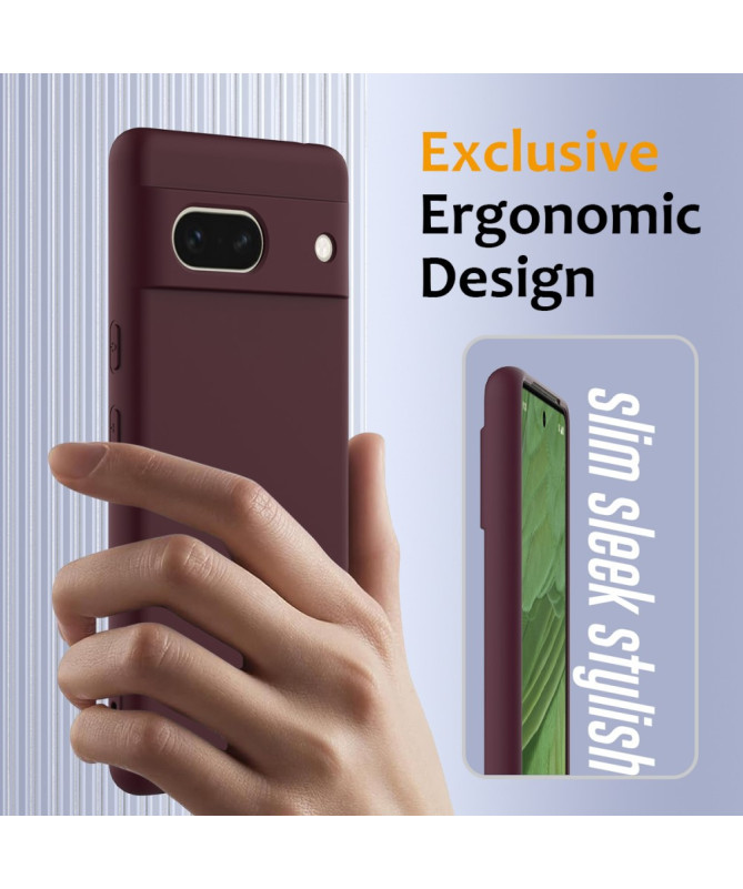 Coque Google Pixel 7a Silicone Liquide MagSafe, Lanière