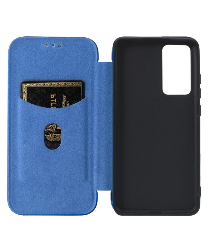 Flip Cover Xiaomi 12 Pro design fibre de carbone