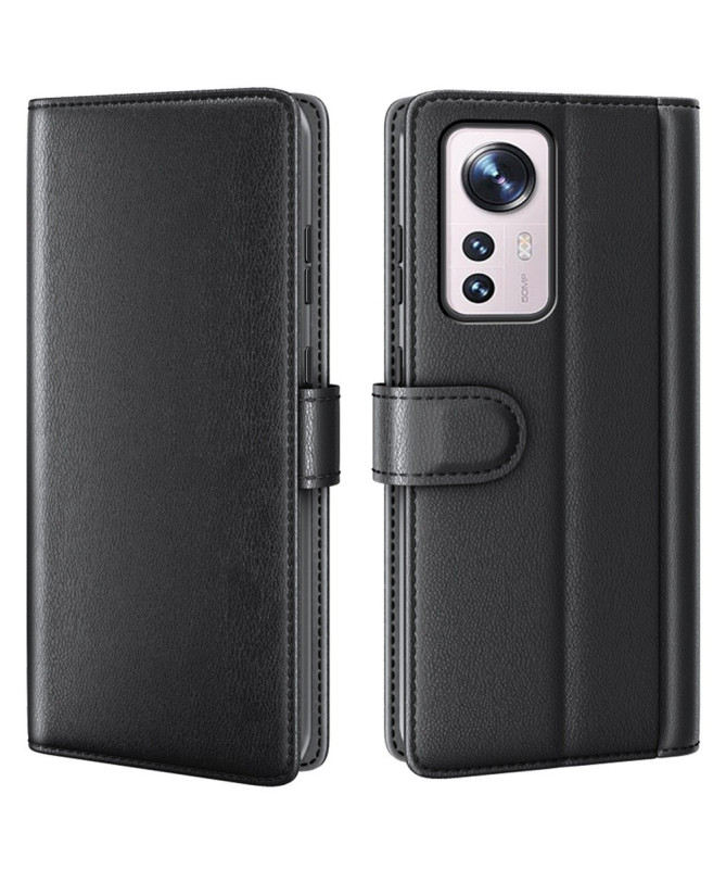Étui Xiaomi 12 Pro portefeuille en cuir premium