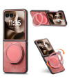 Coque Motorola Razr 60 Ultra avec Support Rotatif Cuir Rétro
