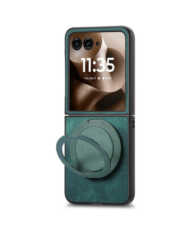 Coque Motorola Razr 60 Ultra avec Support Rotatif Cuir Rétro