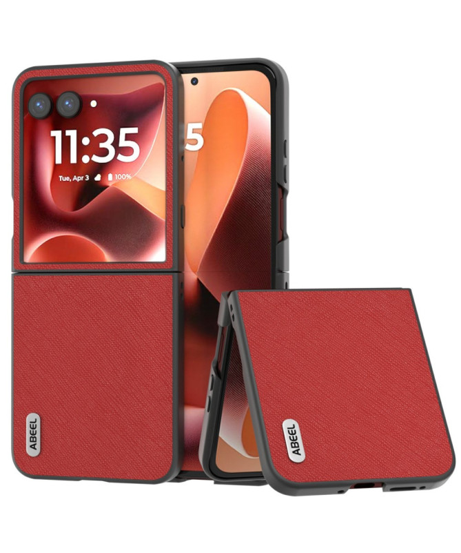 Coque Motorola Razr 60 Ultra Cuir Véritable Texture Croisée | CARDINAL