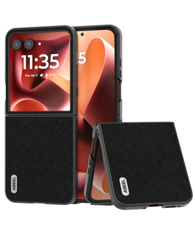 Coque Motorola Razr 60 Ultra Cuir Véritable Texture Croisée | CARDINAL