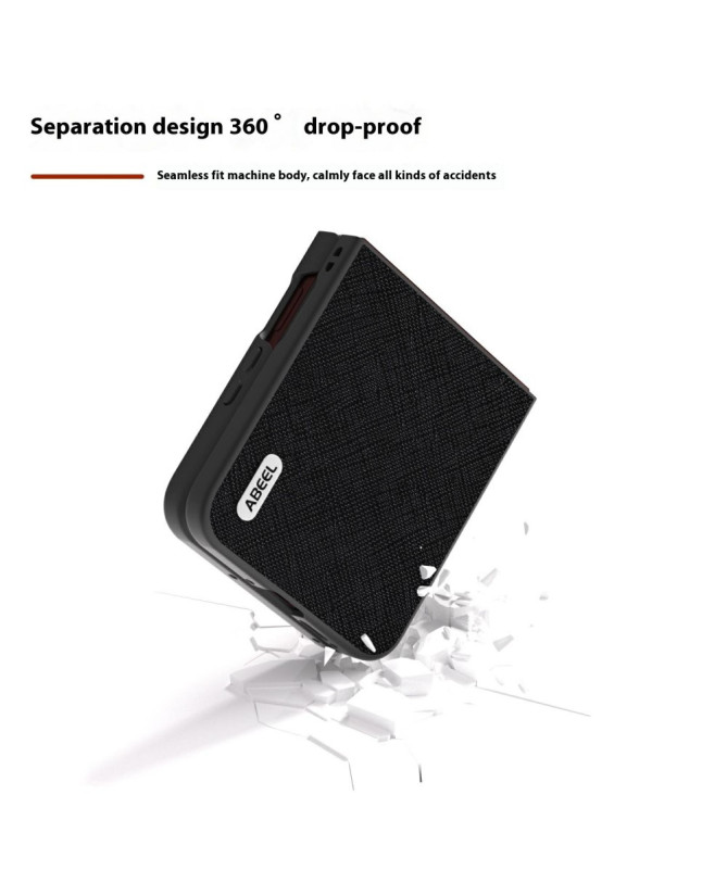 Coque Motorola Razr 60 Ultra Cuir Véritable Texture Croisée | CARDINAL