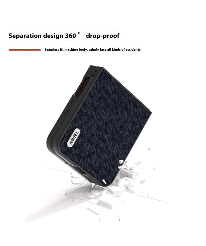 Coque Motorola Razr 60 Ultra Cuir Véritable Texture Croisée | CARDINAL