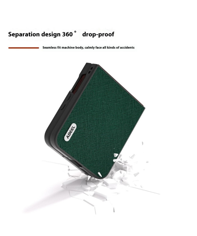 Coque Motorola Razr 60 Ultra Cuir Véritable Texture Croisée | CARDINAL