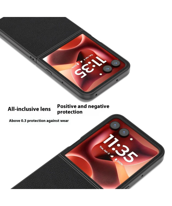 Coque Motorola Razr 60 Ultra Cuir Véritable Grainé Premium | ATLANTIC