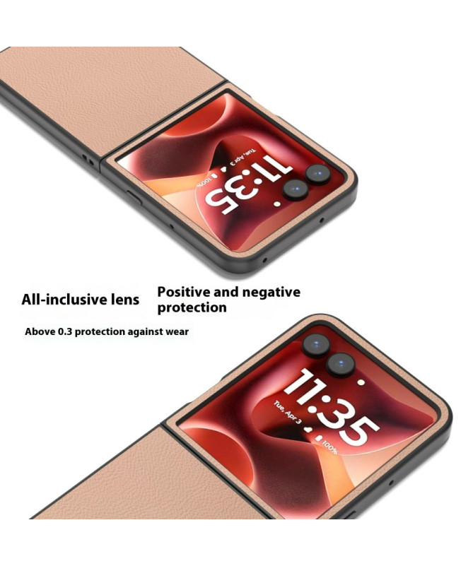 Coque Motorola Razr 60 Ultra Cuir Véritable Grainé Premium | ATLANTIC