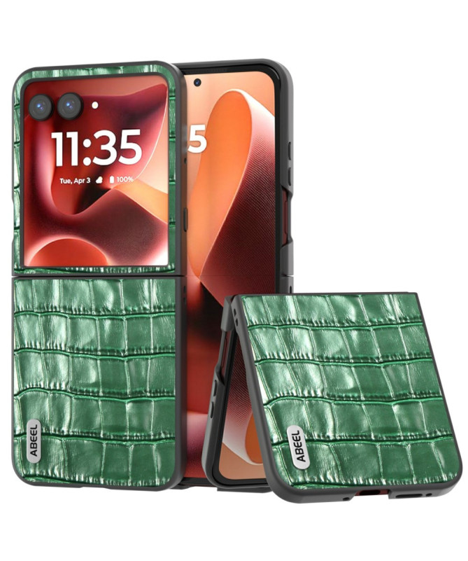 Coque Motorola Razr 60 Ultra Cuir Véritable Crocodile | LUXOR