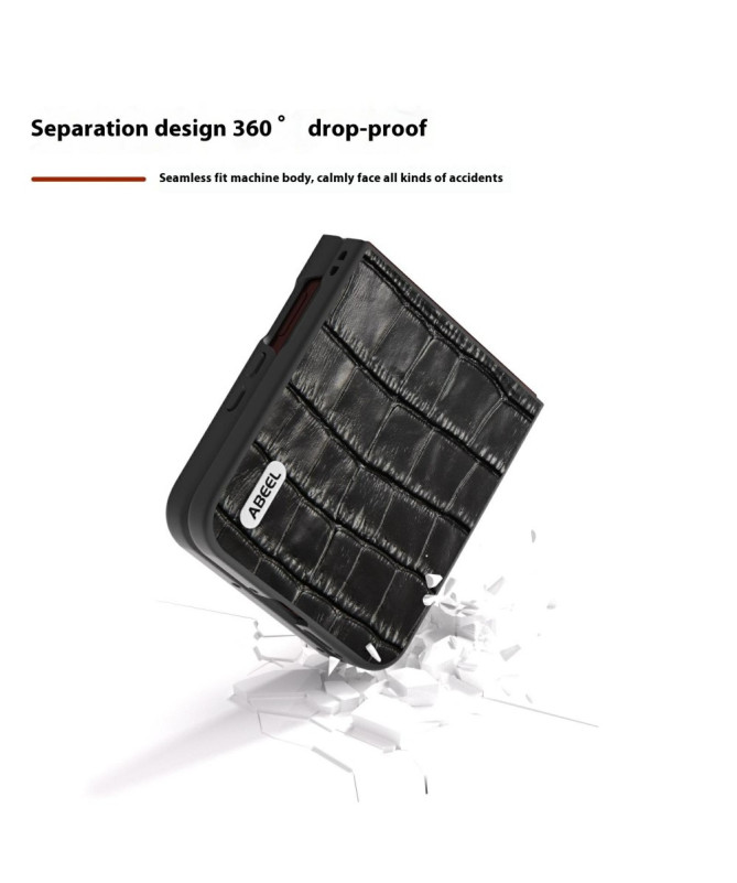 Coque Motorola Razr 60 Ultra Cuir Véritable Crocodile | LUXOR