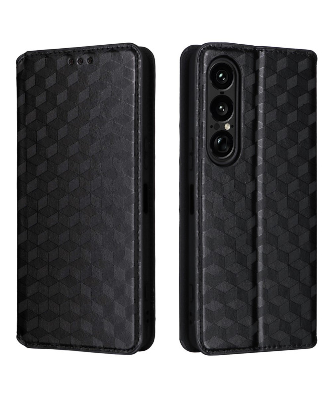 Housse Sony Xperia 1 VII flip cover design géométrie