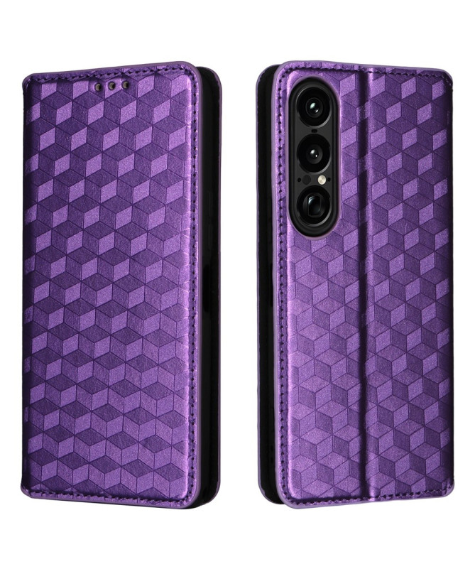 Housse Sony Xperia 1 VII flip cover design géométrie