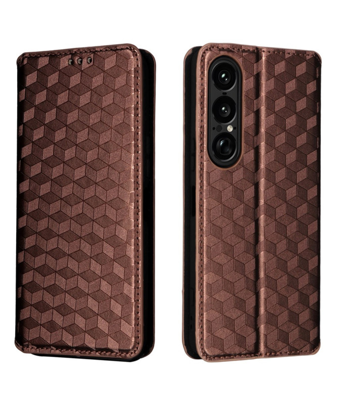 Housse Sony Xperia 1 VII flip cover design géométrie