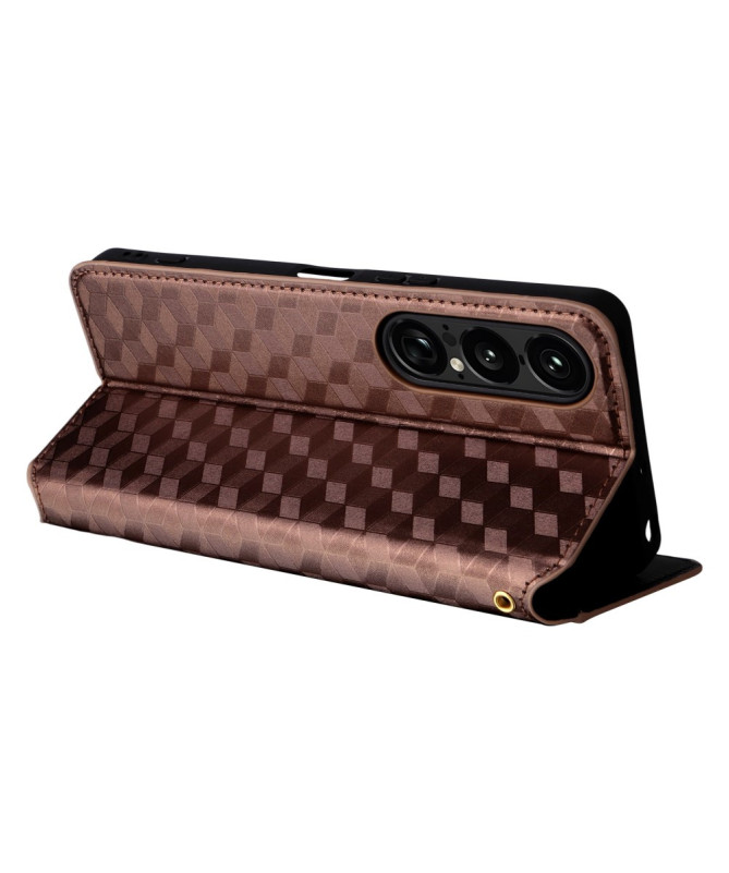 Housse Sony Xperia 1 VII flip cover design géométrie