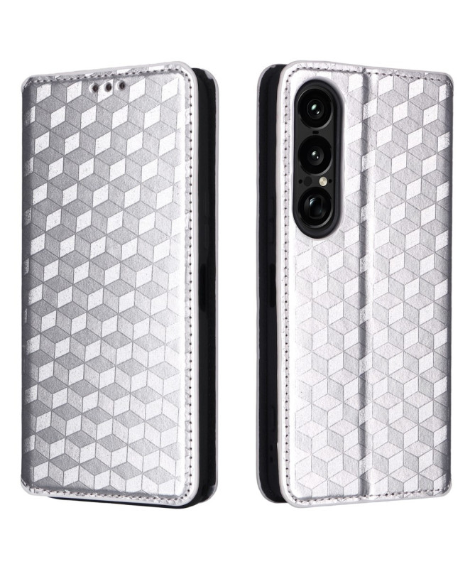 Housse Sony Xperia 1 VII flip cover design géométrie