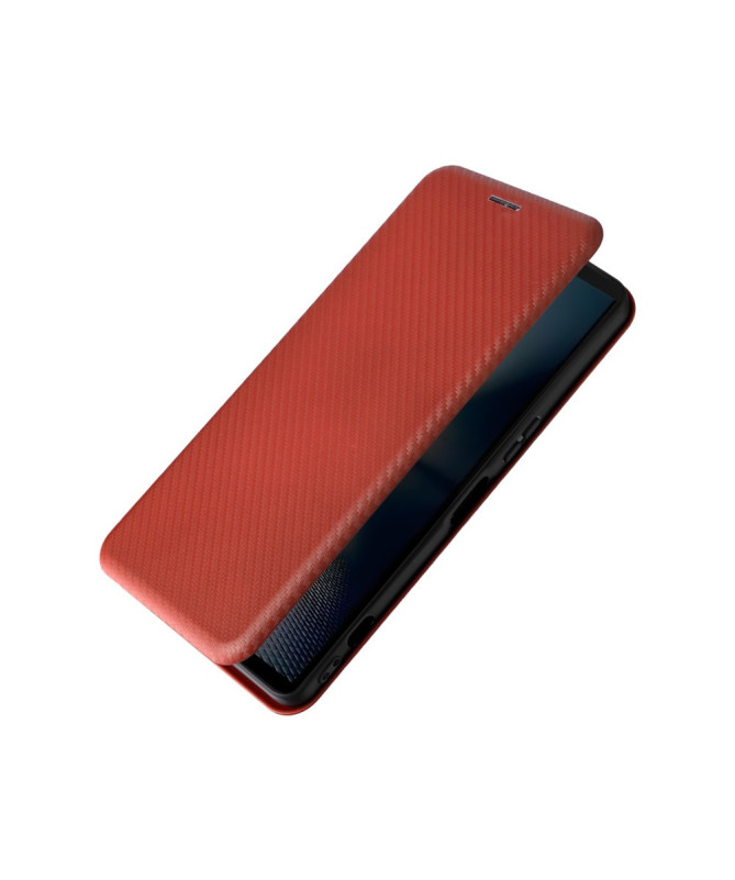 Flip Cover Sony Xperia 1 VII design fibre de carbone
