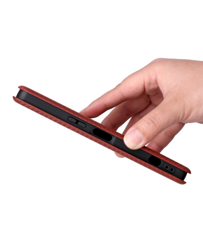 Flip Cover Sony Xperia 1 VII design fibre de carbone