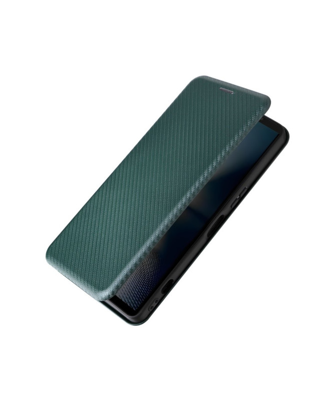Flip Cover Sony Xperia 1 VII design fibre de carbone