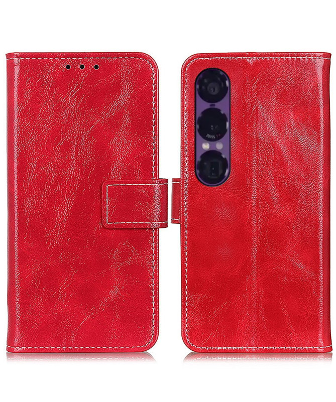 Housse Sony Xperia 1 VII effet cuir luxueux coutures