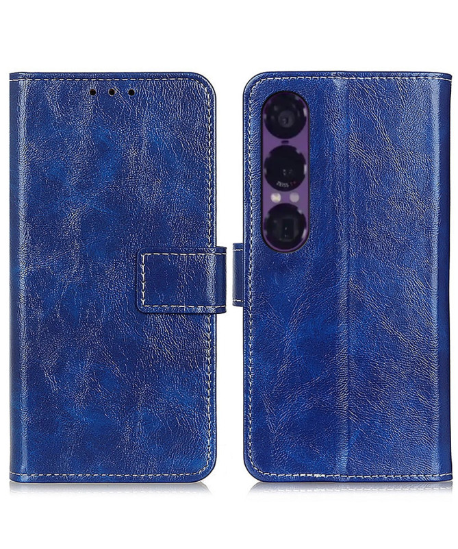 Housse Sony Xperia 1 VII effet cuir luxueux coutures