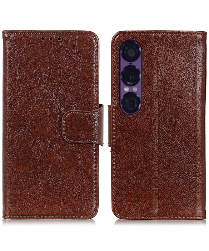 Housse Sony Xperia 1 VII Style Cuir Vieilli