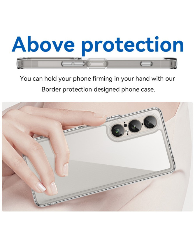 Coque transparente Sony Xperia 1 VII avec protection d'écran en verre 
