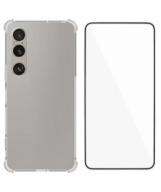 Pack Sony Xperia 1 VII Coque Coins Renforcés Transparente avec Verre T