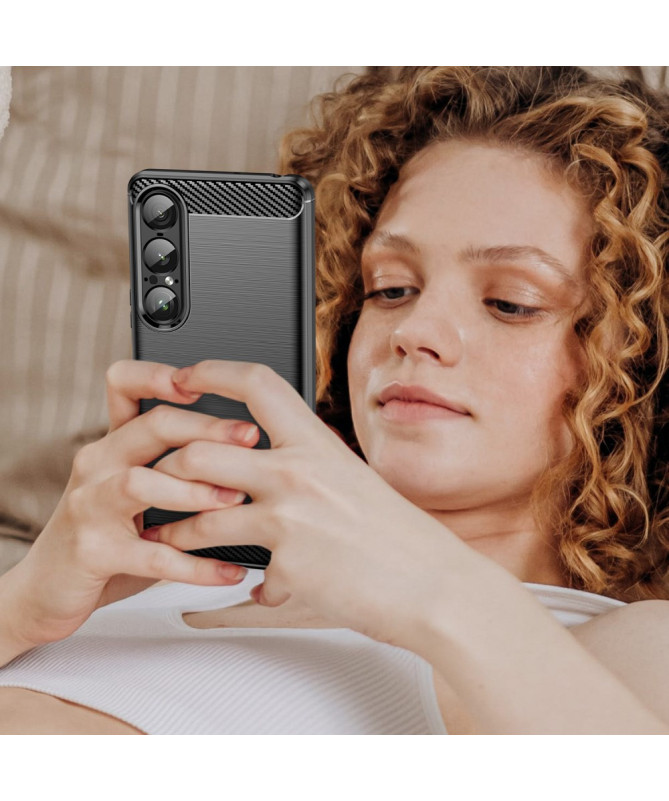 Coque Sony Xperia 1 VII flexible effet brossé