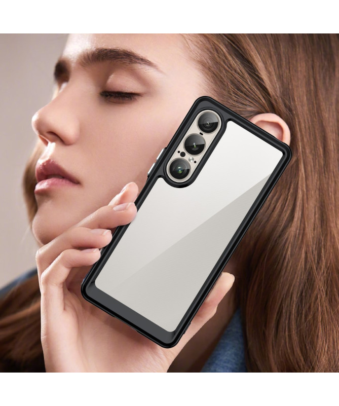 Coque Sony Xperia 1 VII Transparente Contour Couleuré