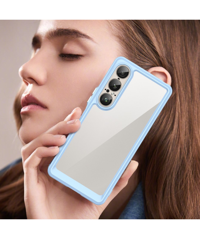 Coque Sony Xperia 1 VII Transparente Contour Couleuré